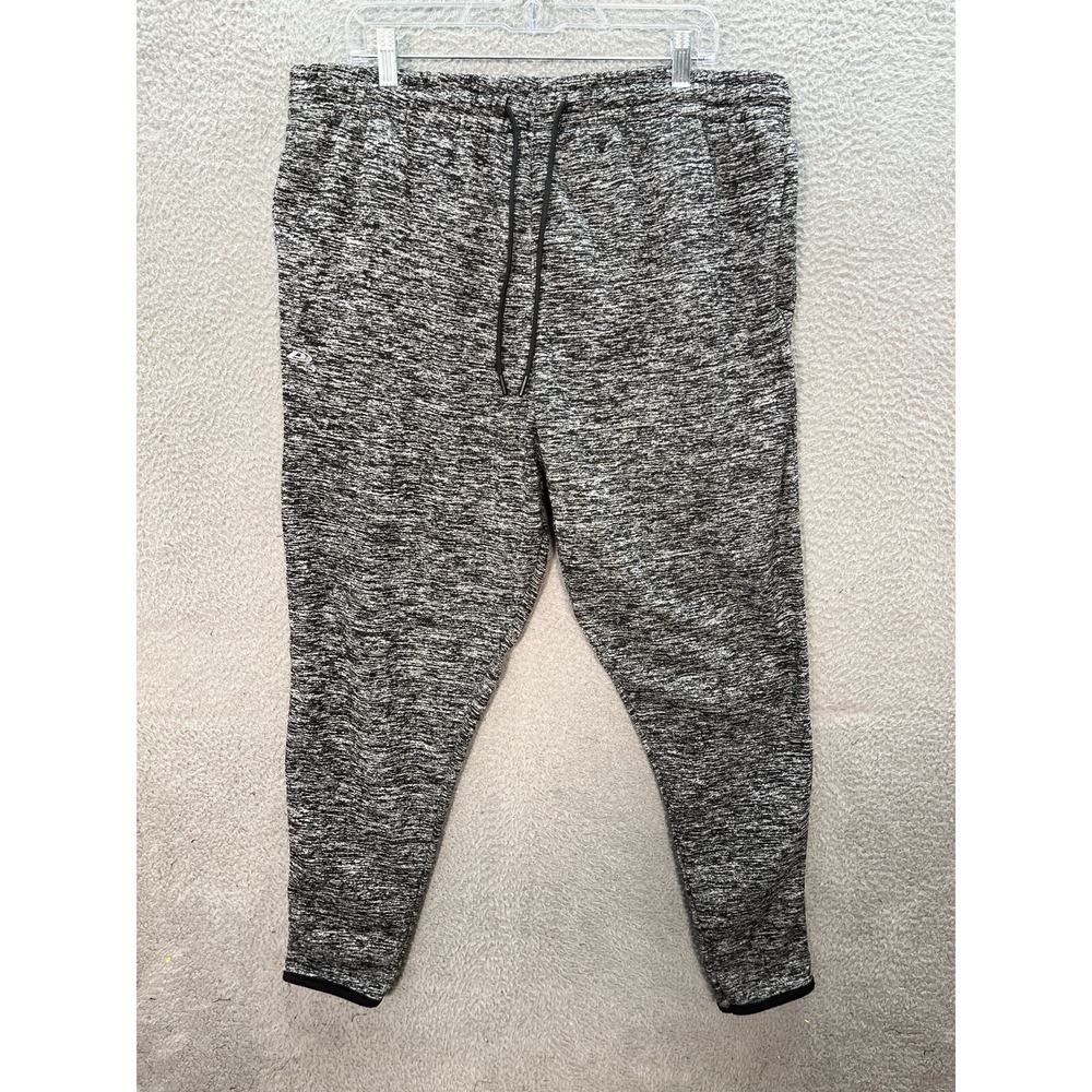Pro Player Joggers Womens 2X Black Gray Heather‎ Fleece Sweatpants Gym Sports